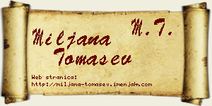 Miljana Tomašev vizit kartica